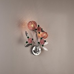 Applique da parete in cristallo moderno contemporaneo in metallo