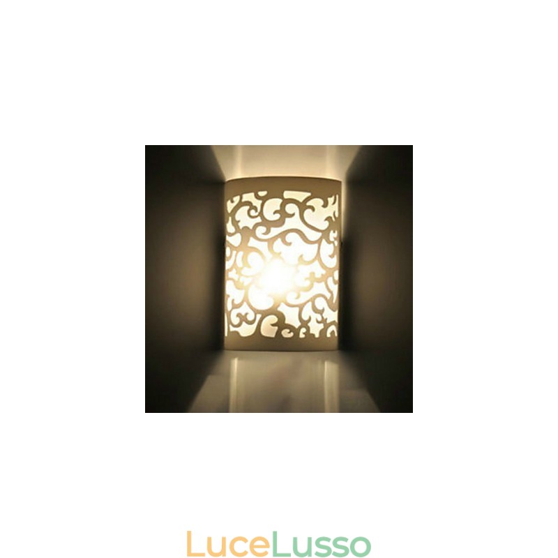 TUTTO BLU Decorazione di alta qualità di motivi o disegni intagliati su lampada da parete in legno