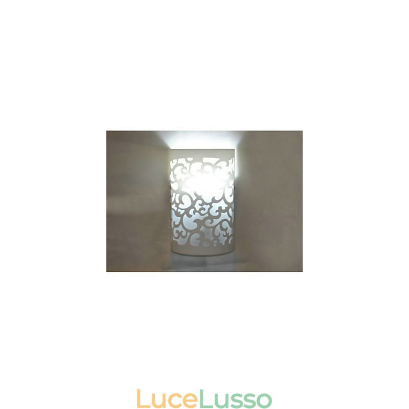TUTTO BLU Decorazione di alta qualità di motivi o disegni intagliati su lampada da parete in legno