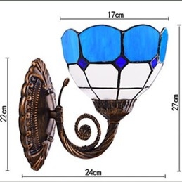Lampada da parete Europa Type Restoring Ancient Ways Creative Mediterranean Glass Lights