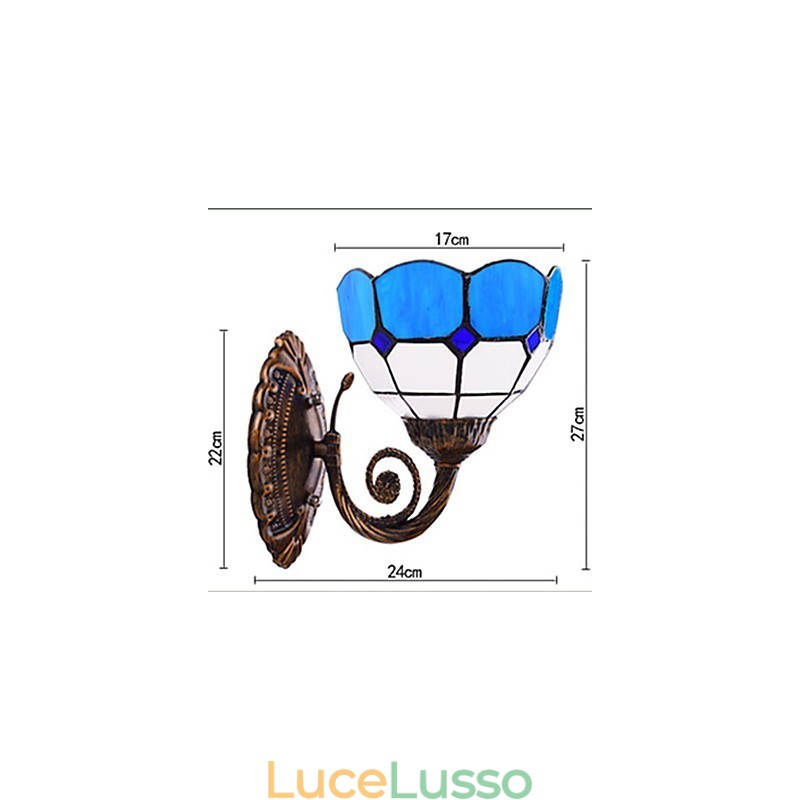 Lampada da parete Europa Type Restoring Ancient Ways Creative Mediterranean Glass Lights
