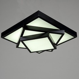 Plafoniera moderna contemporanea da soffitto a filo quadrata in metallo