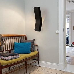 Lampada da parete in ferro battuto piegato creativo e contemporaneo, luci di potenza