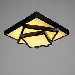 Plafoniera moderna contemporanea da soffitto a filo quadrata in metallo