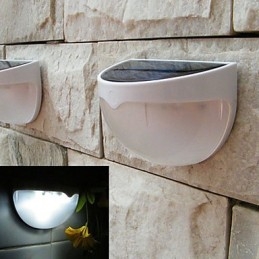 Lampada solare da giardino con sensore automatico, luce solare attivata (bianca)