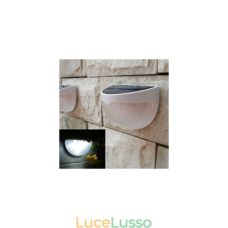 Lampada solare da giardino con sensore automatico, luce solare attivata (bianca)