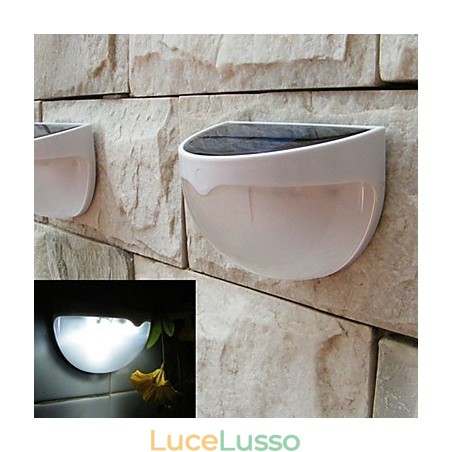 Lampada solare da giardino con sensore automatico, luce solare attivata (bianca) Lampada solare da giardino con sensore automatico, luce solare attivata (bianca)