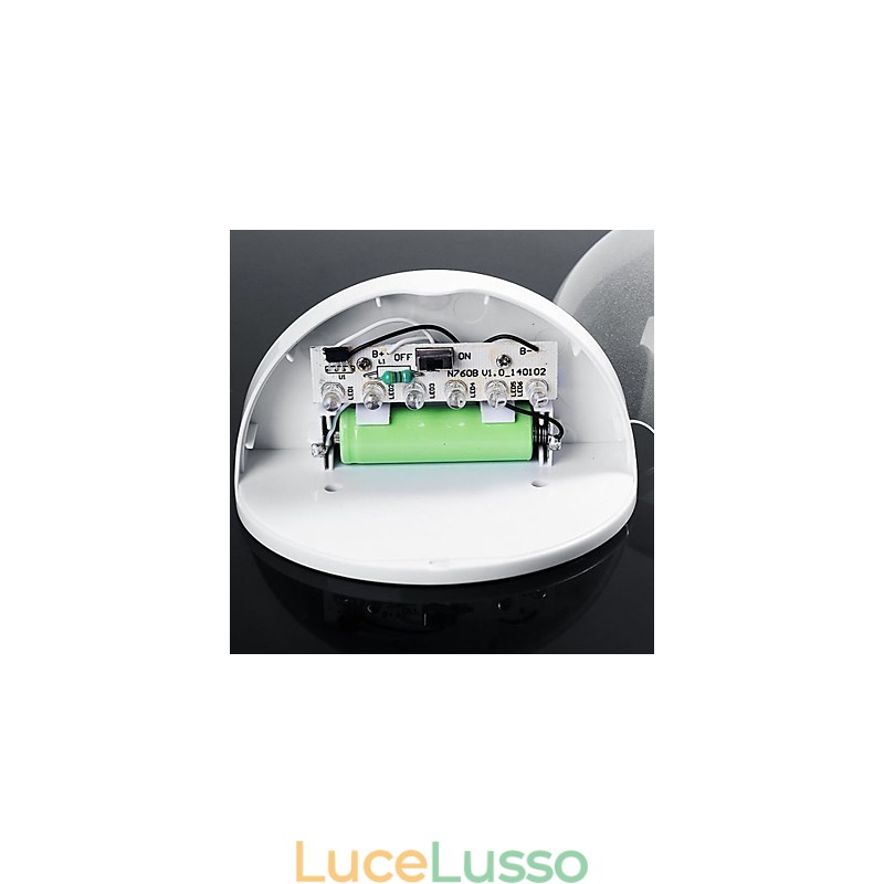 Lampada solare da giardino con sensore automatico, luce solare attivata (bianca)