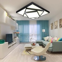 Plafoniera moderna contemporanea da soffitto a filo quadrata in metallo