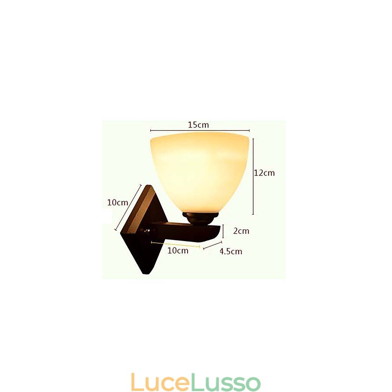 Lampada da parete in vetro Lampada da parete moderna calda della testata di un letto Luci