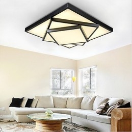 Plafoniera moderna contemporanea da soffitto a filo quadrata in metallo