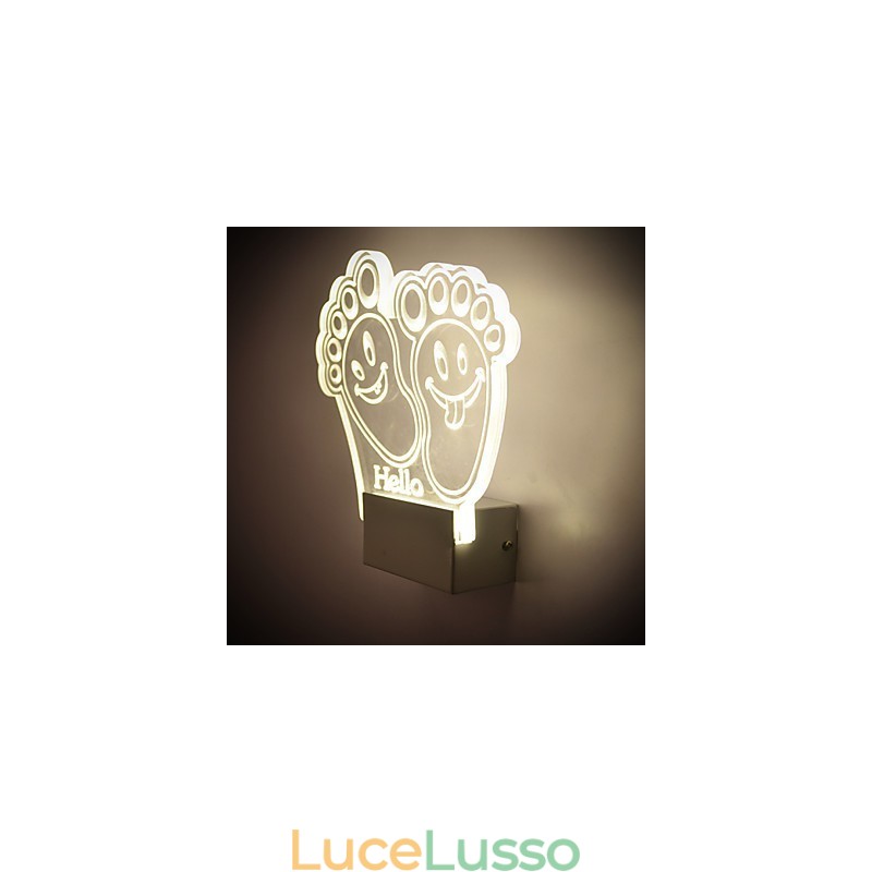 Lampada da parete in acrilico Lampada in PVC Chip luminoso Moderno contemporaneo Metallo