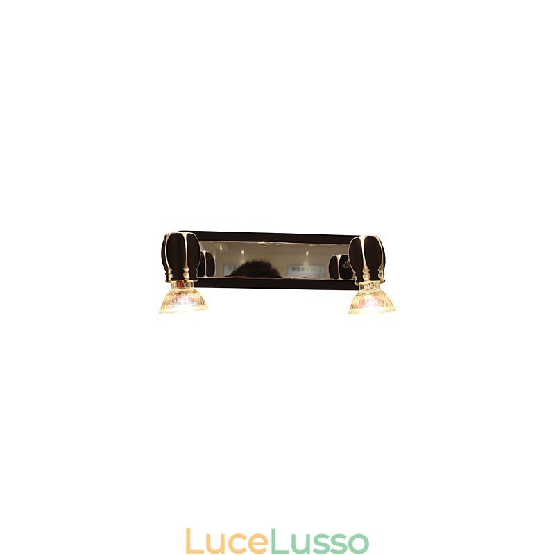 Moderne luci da parete nere Luci da bagno con 2 luci