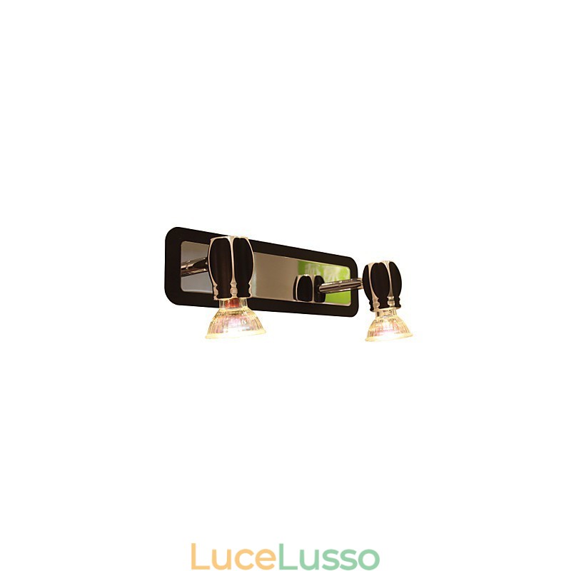 Moderne luci da parete nere Luci da bagno con 2 luci