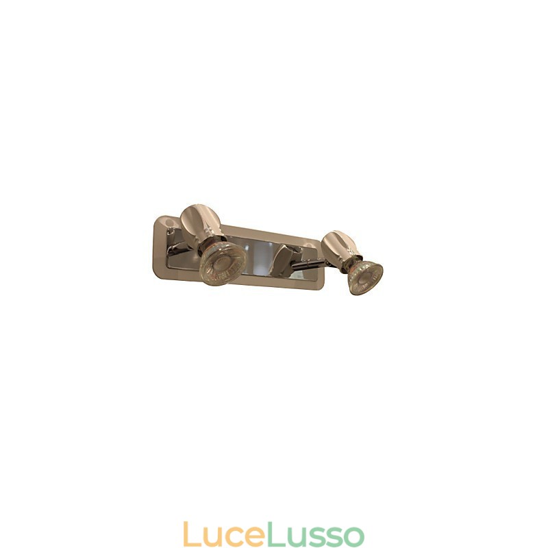 Moderne luci da parete cromate Luci da bagno con 2 luci