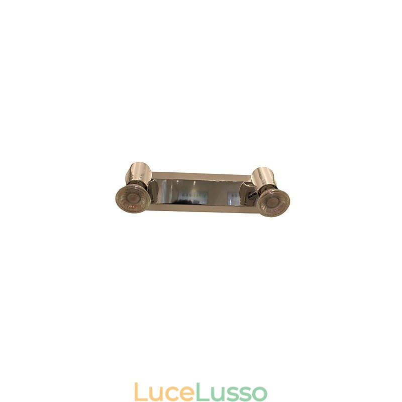 Moderne luci da parete cromate Luci da bagno con 2 luci