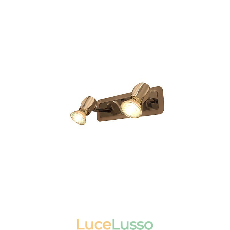 Moderne luci da parete cromate Luci da bagno con 2 luci