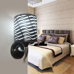 Lampada da parete moderna in pelle di pecora in ferro battuto