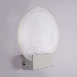 Lampada da parete in acrilico Lampada in PVC Chip luminoso moderno contemporaneo Metallo 5W