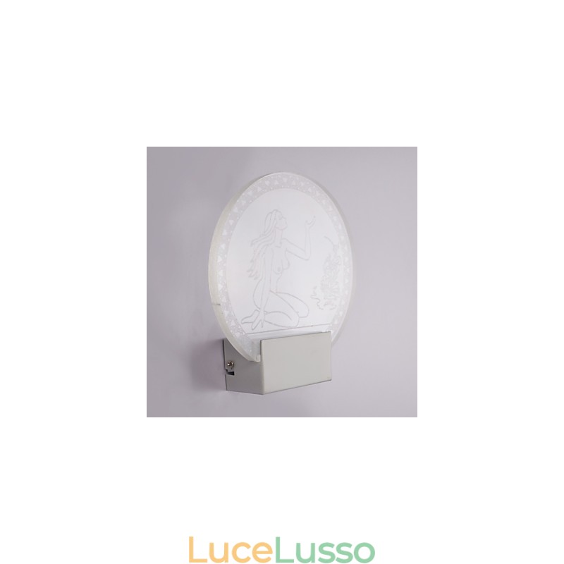 Lampada da parete in acrilico Lampada in PVC Chip luminoso moderno contemporaneo Metallo 5W