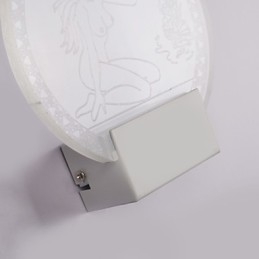 Lampada da parete in acrilico Lampada in PVC Chip luminoso moderno contemporaneo Metallo 5W