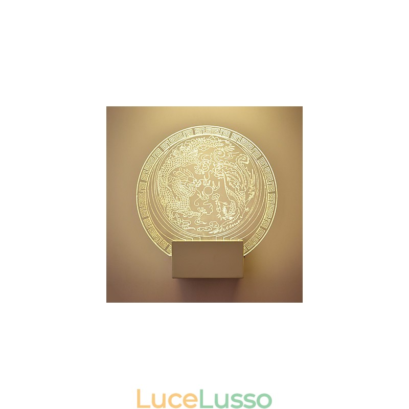 Applique da parete Lampada in PVC Luce Moderna Contemporanea Metallo