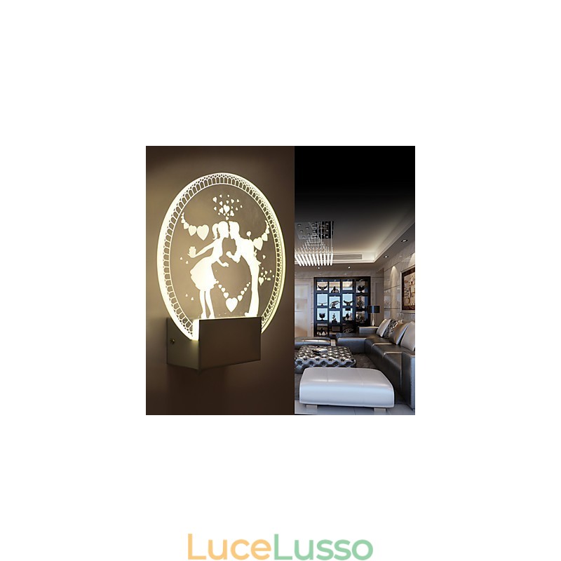 Lampada da parete in acrilico Lampada in PVC Luce moderna contemporanea Metallo