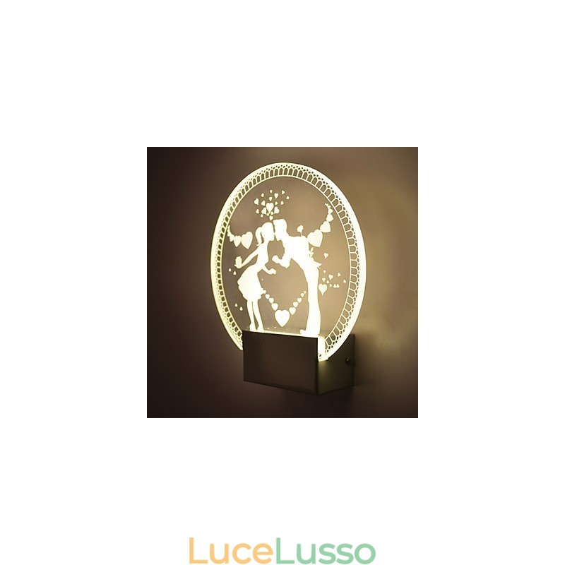 Lampada da parete in acrilico Lampada in PVC Luce moderna contemporanea Metallo