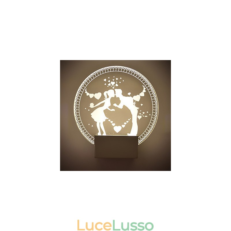 Lampada da parete in acrilico Lampada in PVC Luce moderna contemporanea Metallo