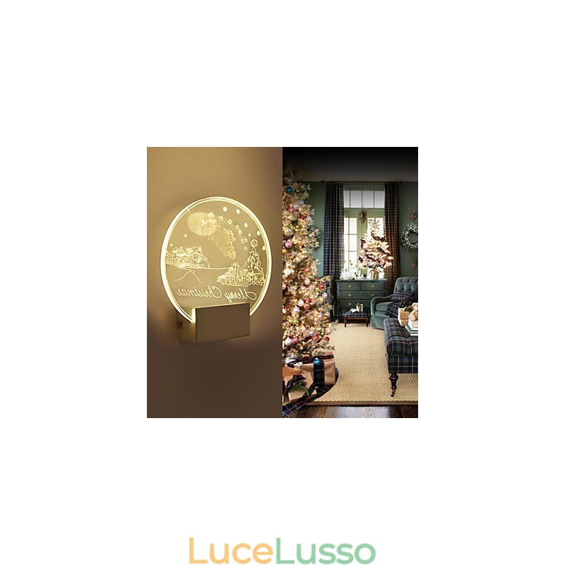 Lampada da parete in acrilico Lampada in PVC Luce moderna contemporanea Metallo