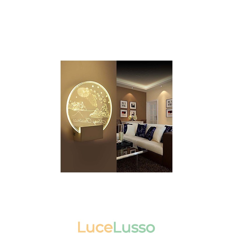 Lampada da parete in acrilico Lampada in PVC Luce moderna contemporanea Metallo