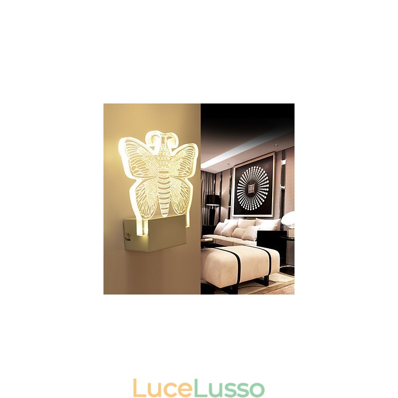 Lampada da parete in acrilico Lampada in PVC Luce moderna contemporanea Metallo