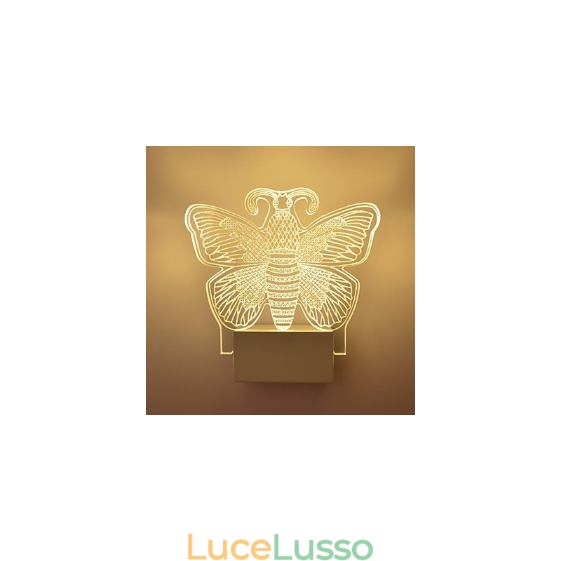 Lampada da parete in acrilico Lampada in PVC Luce moderna contemporanea Metallo