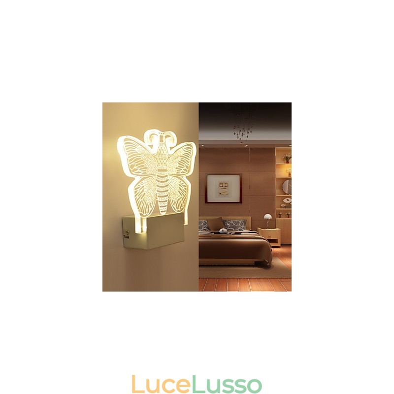 Lampada da parete in acrilico Lampada in PVC Luce moderna contemporanea Metallo