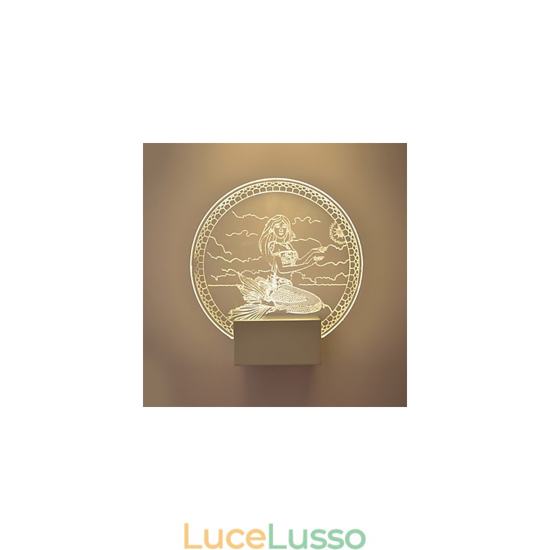 Lampada da parete in acrilico Lampada in PVC Luce moderna contemporanea Metallo