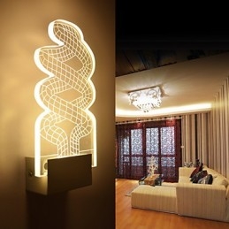 Lampada da parete in acrilico Lampada in PVC Chip luminoso Moderno contemporaneo Metallo