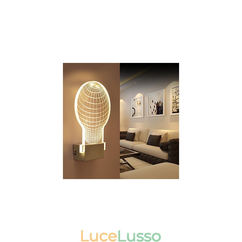 Lampada da parete in acrilico Lampada in PVC Chip luminoso Moderno contemporaneo Metallo