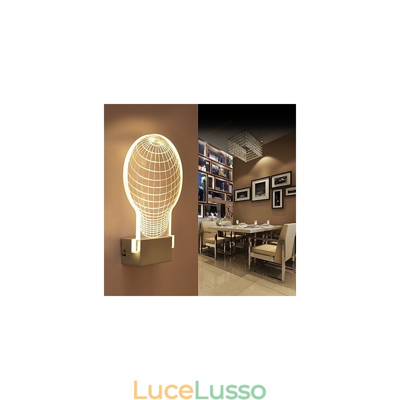 Lampada da parete in acrilico Lampada in PVC Chip luminoso Moderno contemporaneo Metallo
