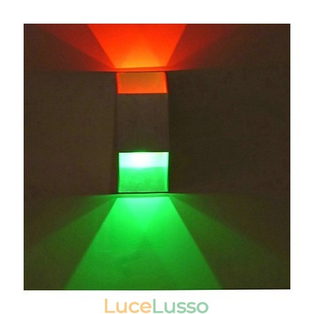 Applique da parete modello barra creativa trapezoidale doppia moderna contemporanea in metallo