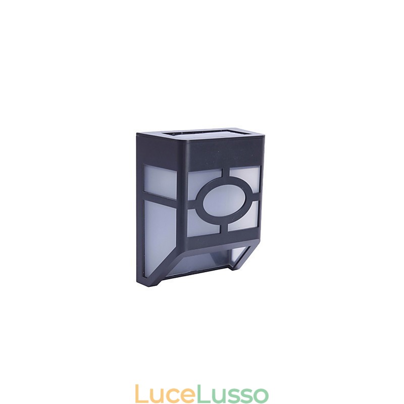 Lampada da parete con 2 lanterne a energia solare, colore giallo caldo