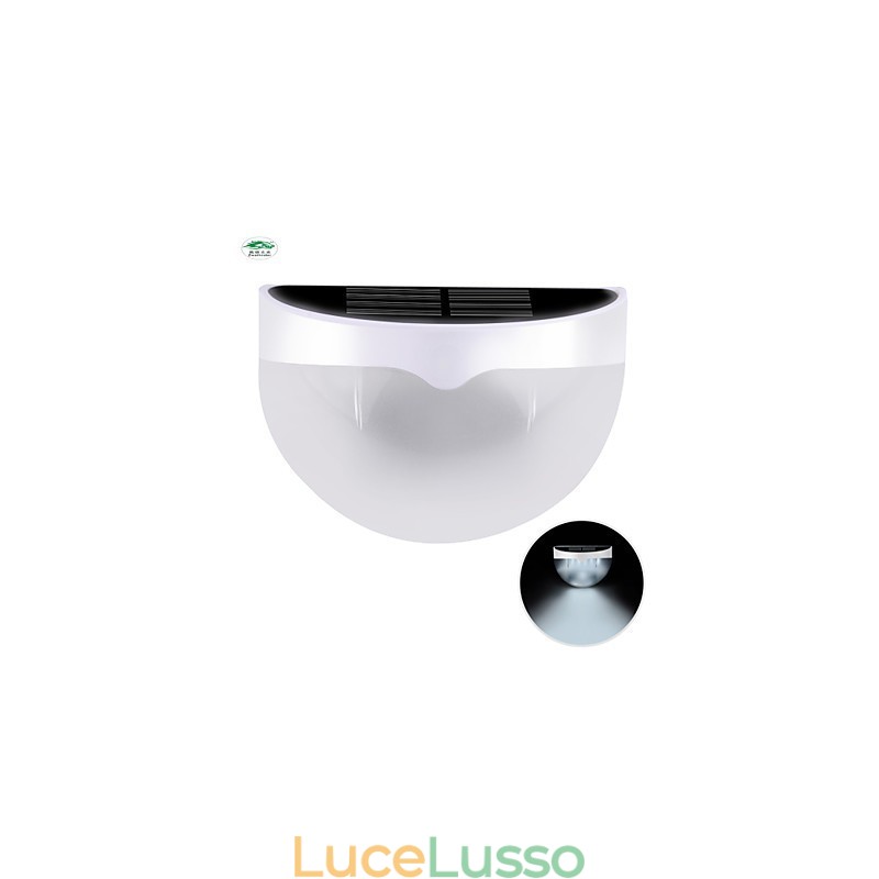 Lampada solare impermeabile IP55 bianca + nera