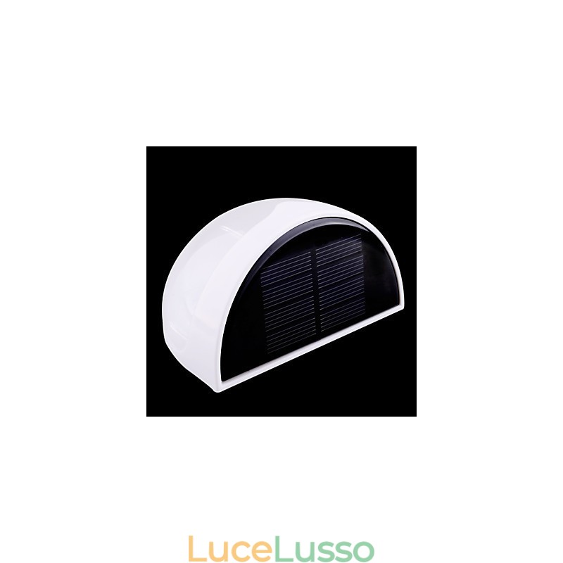 Lampada solare impermeabile IP55 bianca + nera