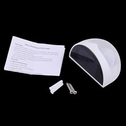 Lampada solare impermeabile IP55 bianca + nera