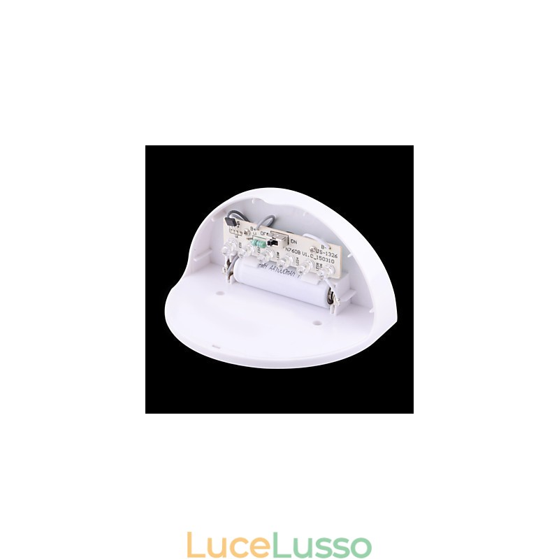 Lampada solare impermeabile IP55 bianca + nera