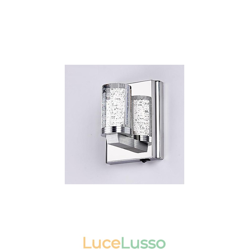 Mini applique da parete 1Light Artistico in acciaio inossidabile Stelle Plating