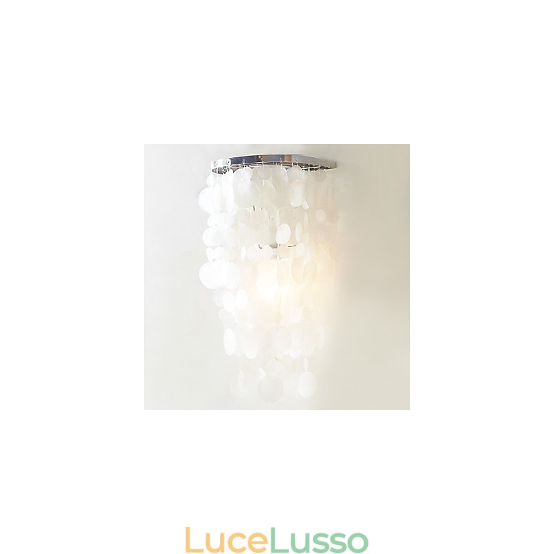 Elegante applique da parete con 1 luce in bianco caldo
