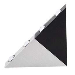 Applique moderna con design in stile triangolo chic di colore nero e argento