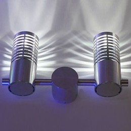 Applique moderna con luce diffusa, 2 cilindri, strato barriera, raggio di luce