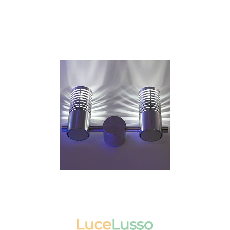 Applique moderna con luce diffusa, 2 cilindri, strato barriera, raggio di luce