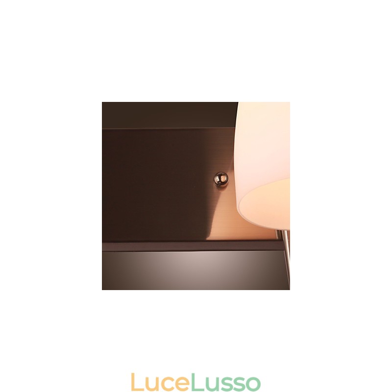 Applique a 2 luci in paralume bianco